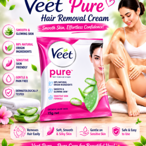 Veet pure hair removal organic aloe vera cream 15GM