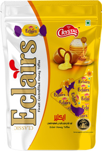 CRYSTAL CLASSIC ECLAIRS HONEY FLAVOUR TOFFEE