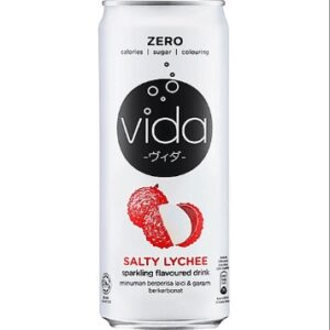 vida salty lychee sparkling flavoured drink 325ml imported
