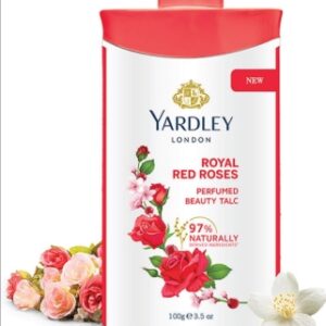 yardley london royal red roses perfumed beauty talc 100g