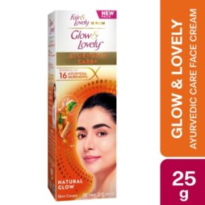 glow&lovely ayurvedic care+facecream kumkumadi&chandan 25g
