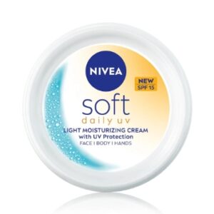 nivea soft daily uy ligth moisturizing cream with uv protection50ml