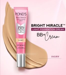 ponds bright miracle BB+cream 3%niacinamide ivory spf30 PA++ 9g