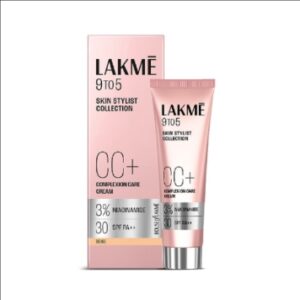 lakme 9to5 skin stylist collection cc+complexion care cream 30g