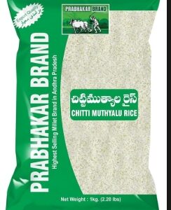 prabhakar brand chitti muthyalu rice 1kg