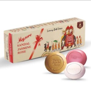 mysore sandal jasmine rose luxury bath soaps 3units