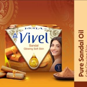 vivel sandal soft glowing skin 97%natural origin content 100GM