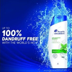 Head & shoulder anti dandruff shampoo cool menthol refreshes & cleaneses scalp 180ML