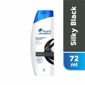 Head&shoulder anti dandruff shampoo silky black restores shine, repairs length 72ML