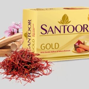 SANTOOR GOLD WITH SANDAL , SAFFRON & SAKURA EXTRACTS 75GM
