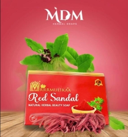 RRRMULIKAA MDM HERBAL RED SANDAL SOAP 75GM